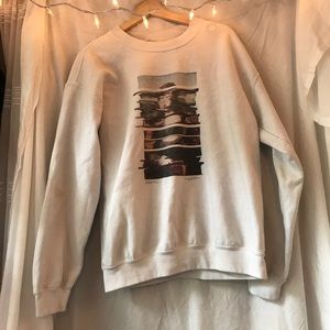 Distorted Mona Lisa sweatshirt